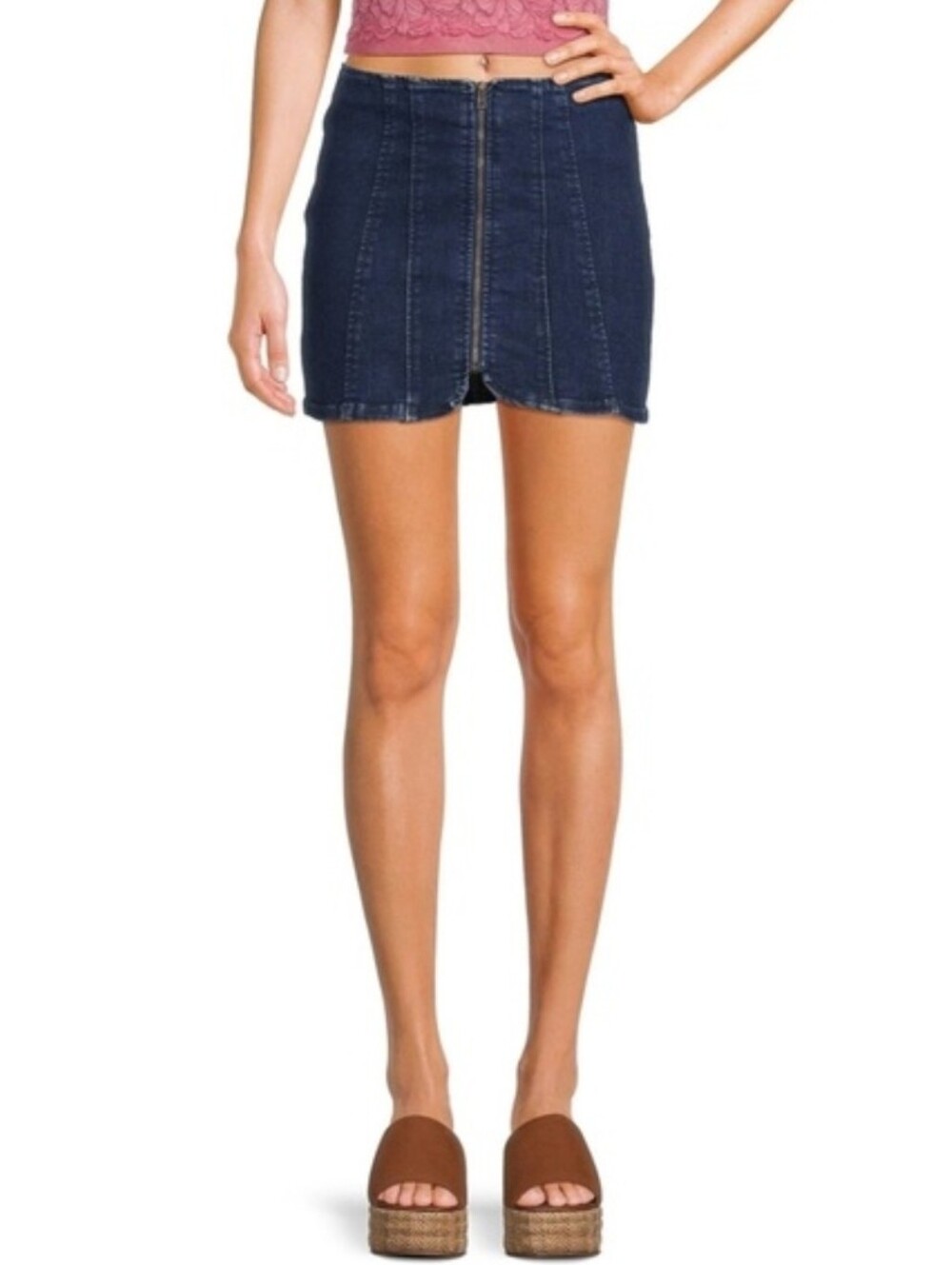 We The Free Layla Denim Mini Skirt